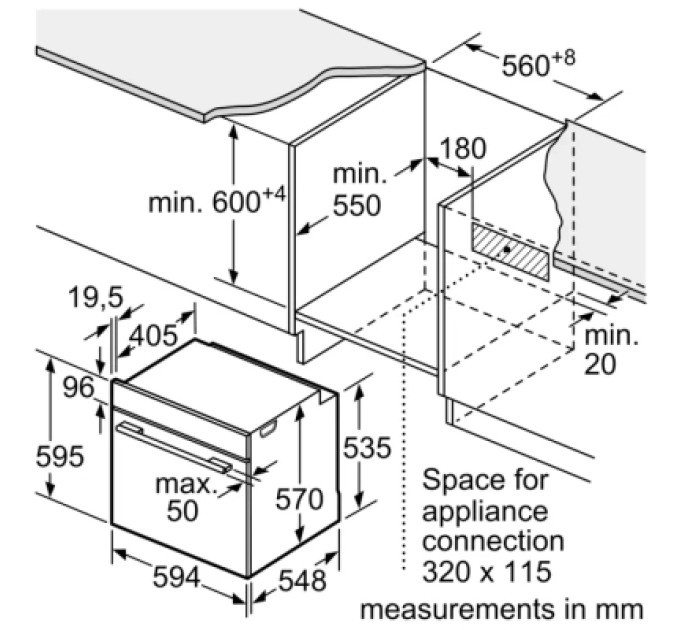 Bosch Духова шафа Bosch HJG852YS0