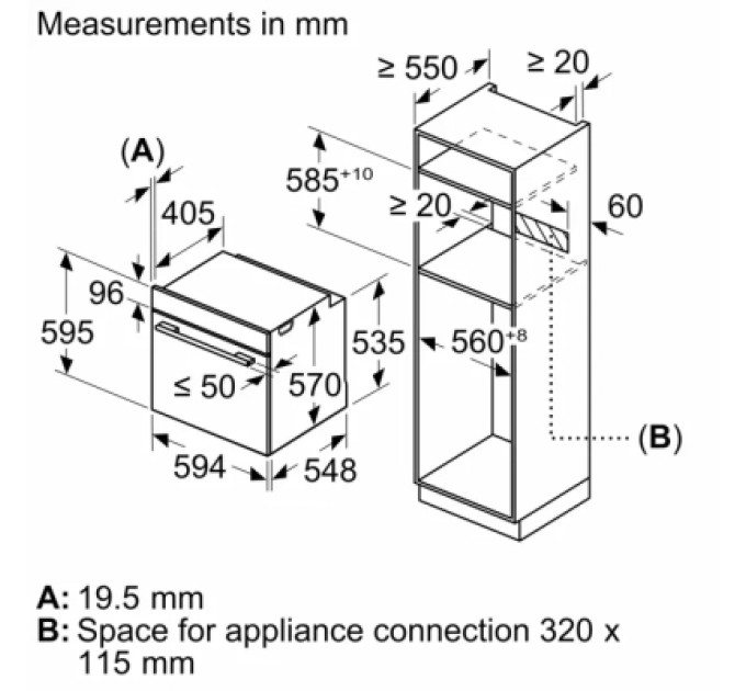 Bosch Духова шафа Bosch HJG852YS0