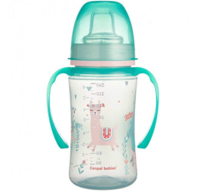 Canpol babies Поїльник-непроливайка Canpol babies EasyStart 240 мл -Sweet fun зелена (35/208_gre)