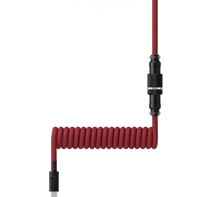 HyperX Кабель HyperX USB-A – USB-C, спіральний, 1.37 м Red/Black (6J677AA)