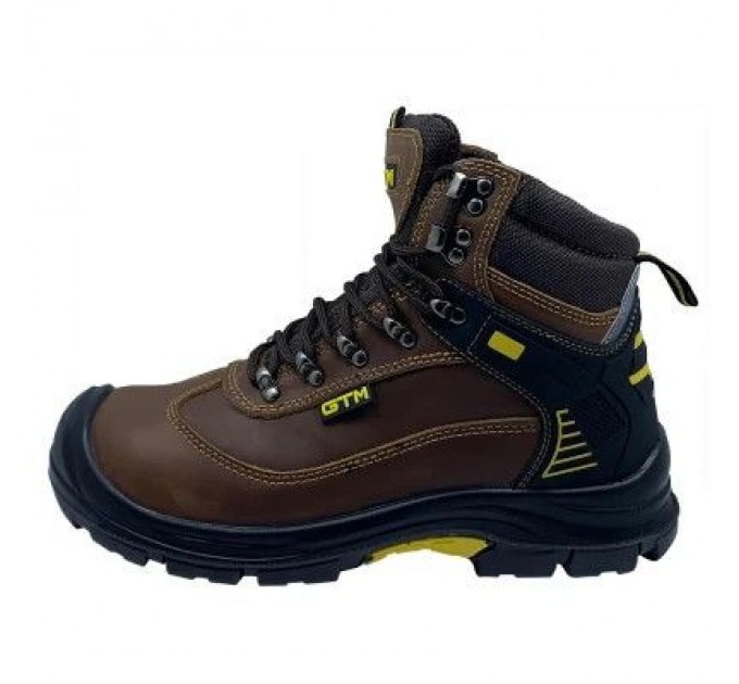 GTM Чоботи робочі GTM р.40 композ.носок, шкіра коричневого кольору S1P SRC (SM-075-40)