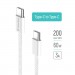 ColorWay Дата кабель USB-C to USB-C 2.0m (braided cotton) (PD Fast Charging 60W) 3.0А grey ColorWay (CW-CBPDCC068-GR)