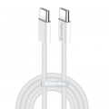 ColorWay Дата кабель USB-C to USB-C 2.0m (braided cotton) (PD Fast Charging 60W) 3.0А grey ColorWay (CW-CBPDCC068-GR)