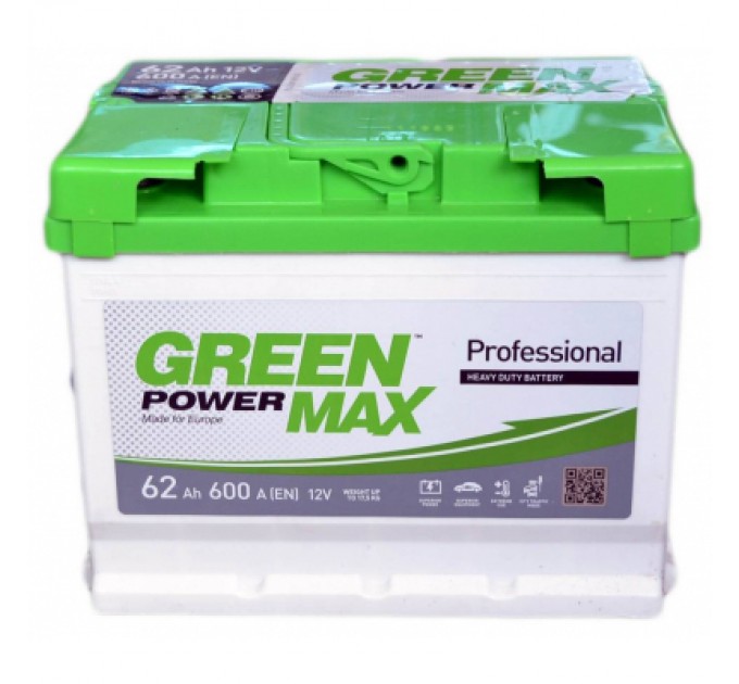 GREEN POWER Акумулятор автомобільний GREEN POWER MAX 62Аh (000022380)