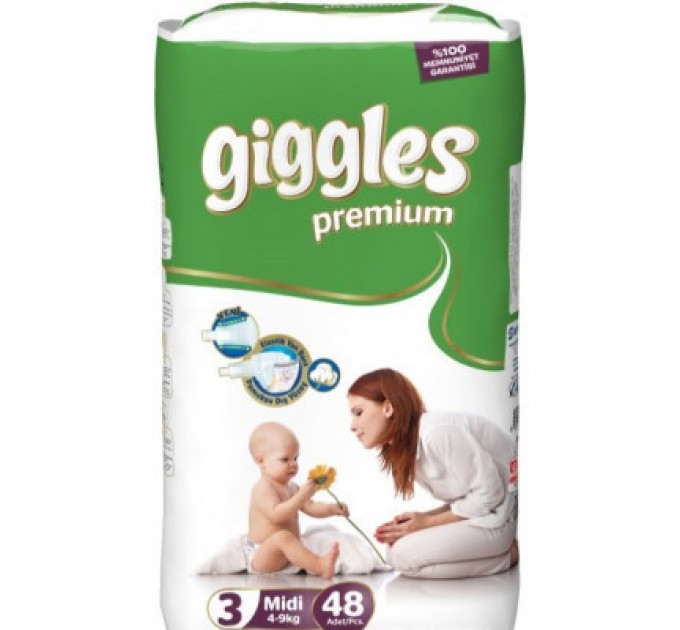 Giggles Підгузки Giggles Premium Midi 4-9 кг 48 шт (8680131201594)