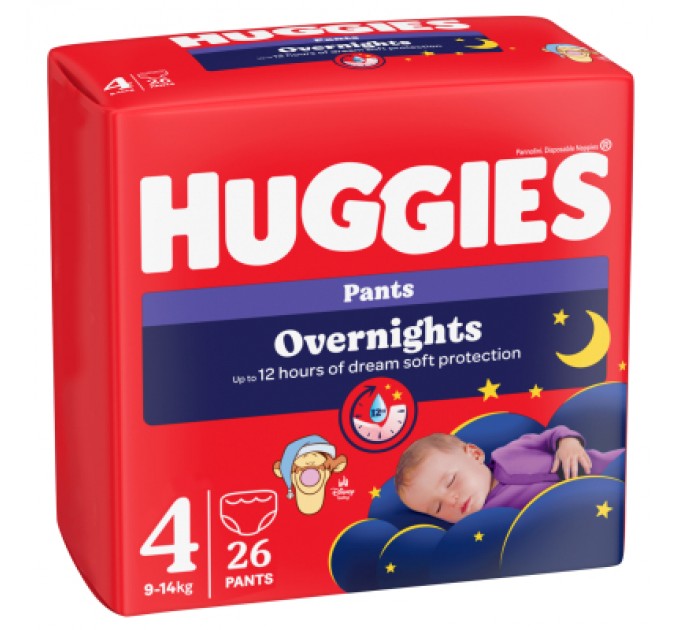 Huggies Підгузки Huggies Overnights Pants Трусики 4 9-14 кг 26 шт. (5029053581088)