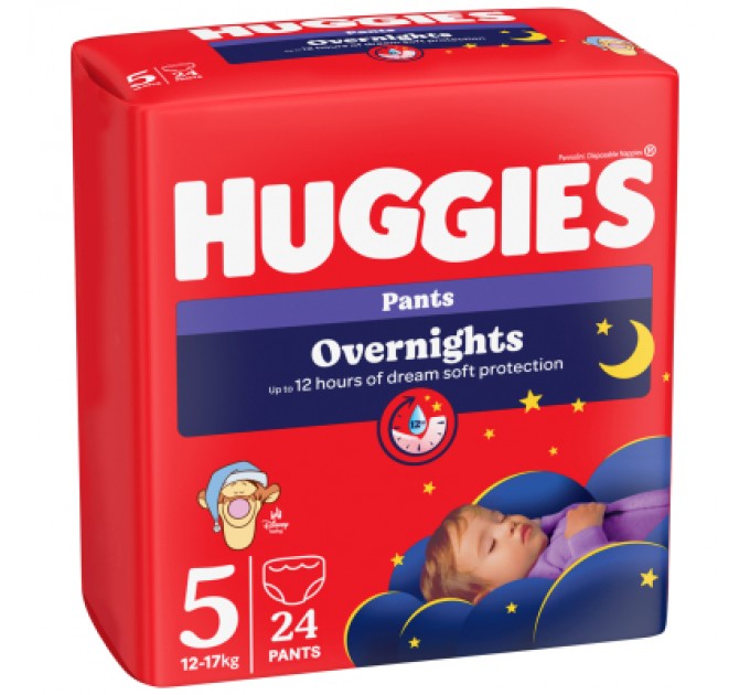 Huggies Підгузки Huggies Overnights Pants Трусики 5 12-17 кг 24 шт. (5029053581095)