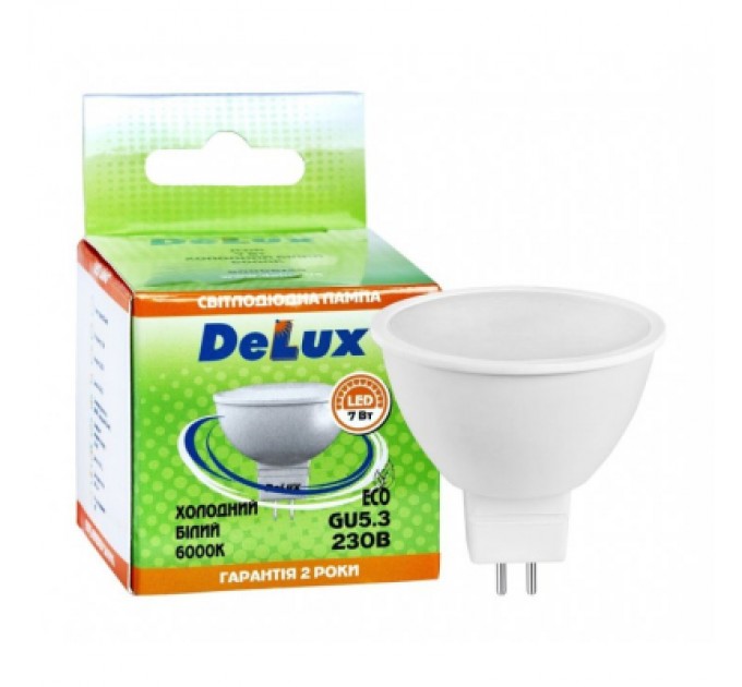 Delux Лампочка Delux JCDR 7Вт 6000K 220В GU5.3 (90006129)