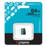 Карта пам'яті Kingston 64GB microSDXC сlass 10 UHS-I U3 V30 A2 Canvas Go Plus G4 (SDCG4/64GBSP)