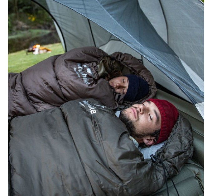 Naturehike Спальний мішок Naturehike з капюшоном U250 NH20MSD07 (6°C) лівий, коричневий (6927595767207-L)