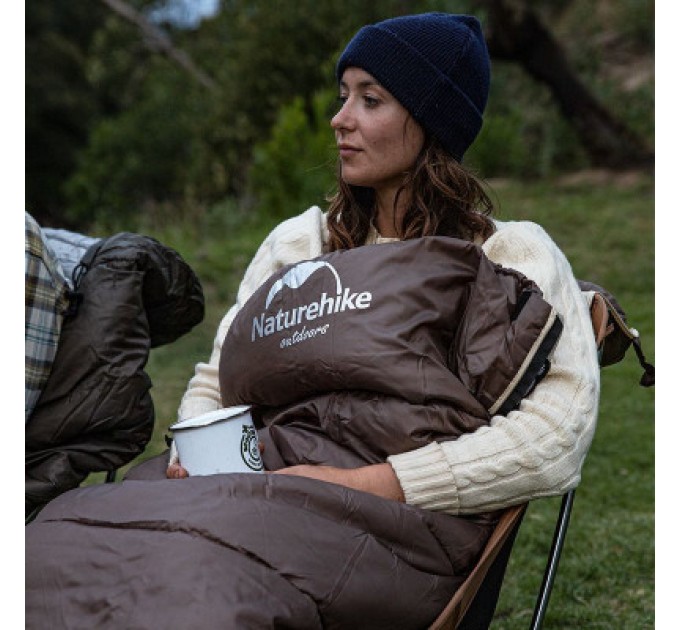 Naturehike Спальний мішок Naturehike з капюшоном U250 NH20MSD07 (6°C) лівий, коричневий (6927595767207-L)