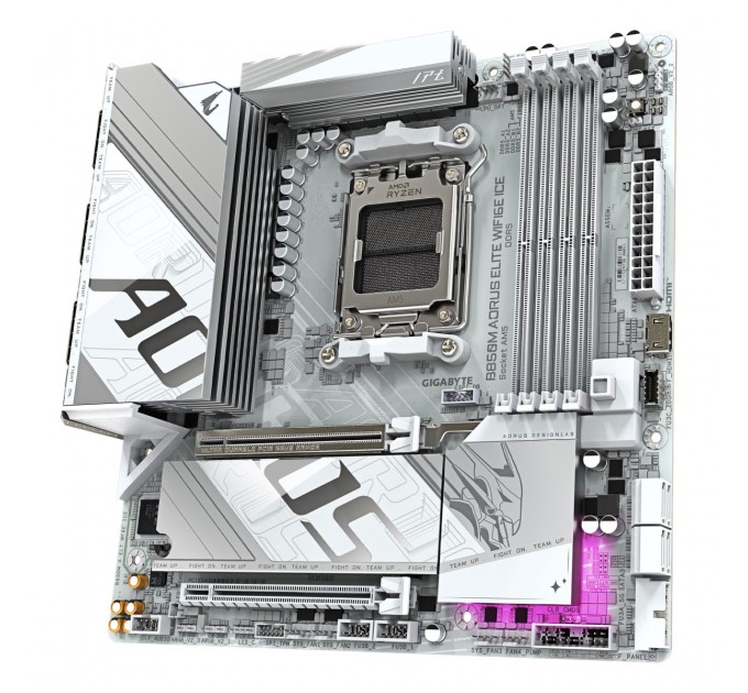 GIGABYTE Материнська плата AMD B850 SAM5 MATX B850M A ELT WF6E ICE GIGABYTE