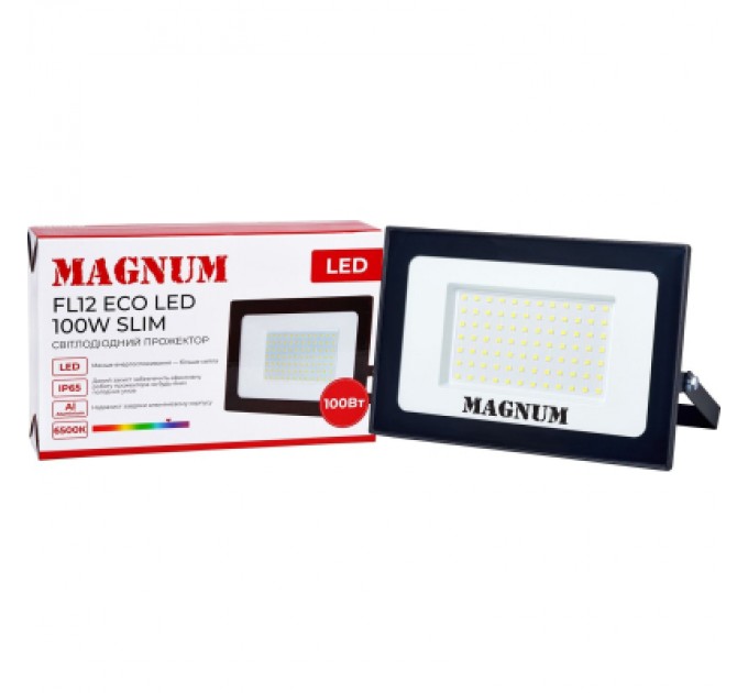 MAGNUM Прожектор MAGNUM FL12 ECO LED 100Вт slim 6500К IP65 (90018087)