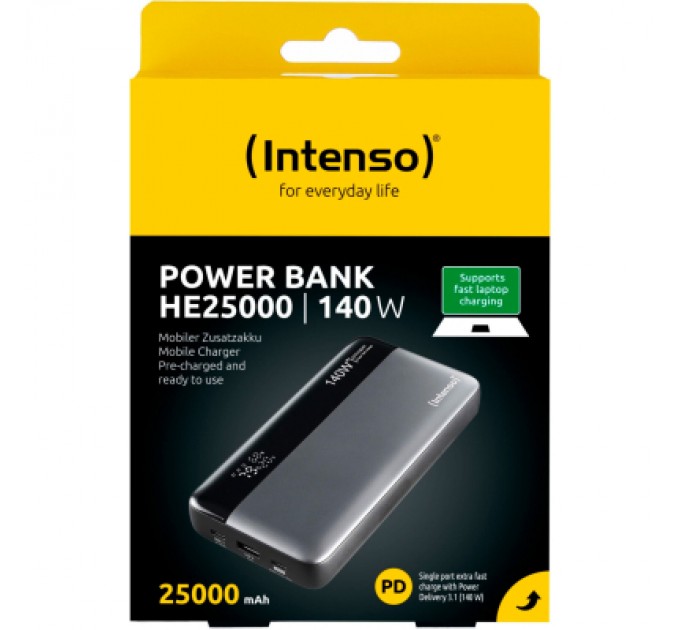 Intenso Батарея універсальна Intenso HE25000 25000mAh PD/3.1/140W + cable with a built-in E-marker chip (7350060)
