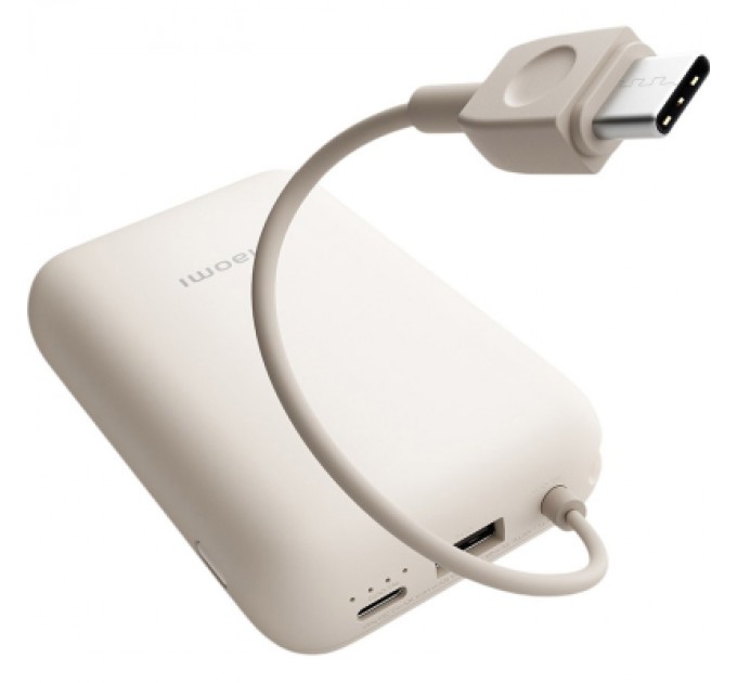 Xiaomi Батарея універсальна Xiaomi 10000mAh 22.5W, Integrated Cable, beige (BHR9072GL)
