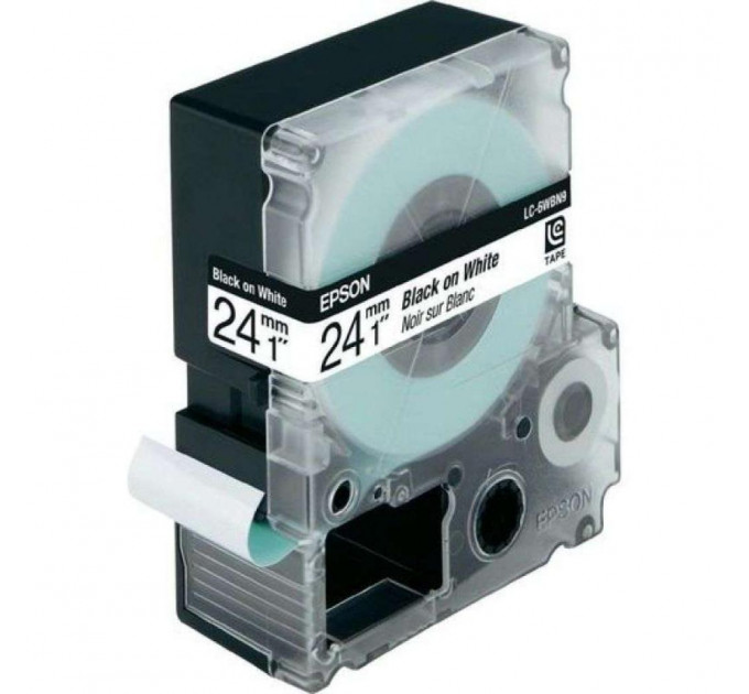 Стрічка для принтера етикеток Epson Labelworks LC-6WBN9 (C53S656006)