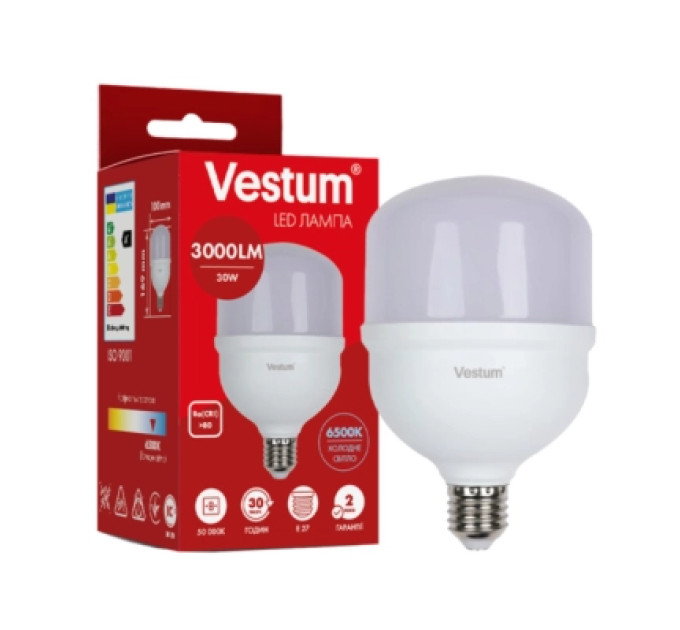 Vestum Лампочка Vestum LED T100 30W 6500K 220V E27 (1-VS-1608)