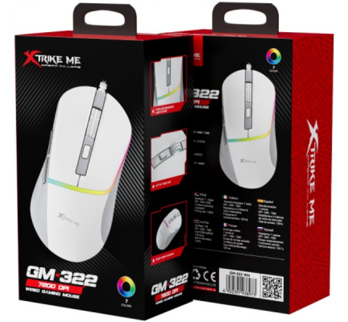 Xtrike ME Мишка Xtrike ME GM-322 USB White (GM-322WH)