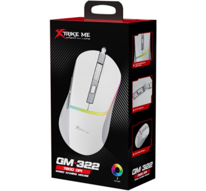 Xtrike ME Мишка Xtrike ME GM-322 USB White (GM-322WH)