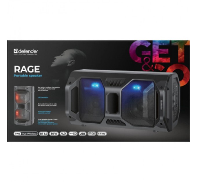 Defender Акустична система Defender Rage Black (65109)