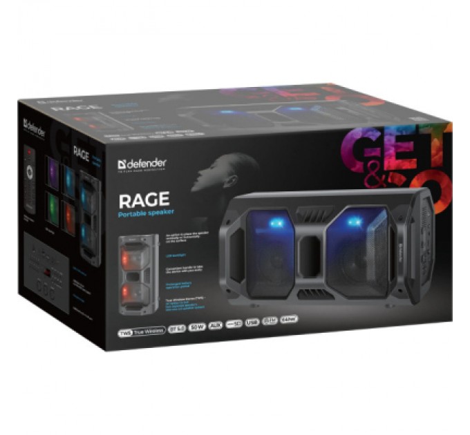 Defender Акустична система Defender Rage Black (65109)
