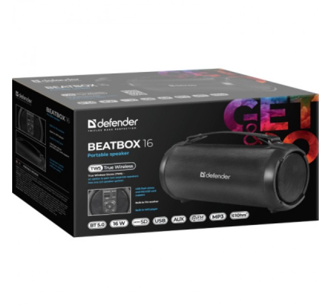 Defender Акустична система Defender Beatbox 16 Black (65216)