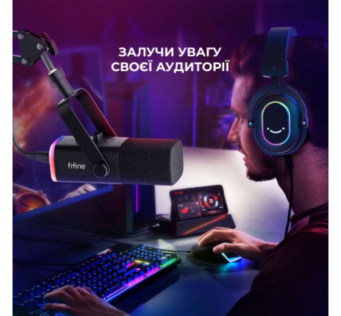 Fifine Мікрофон Fifine AM8T USB Black (AM8T)