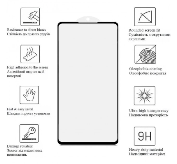 Drobak Скло захисне Drobak Motorola Edge 60 Pro Black Frame A+ (595991)