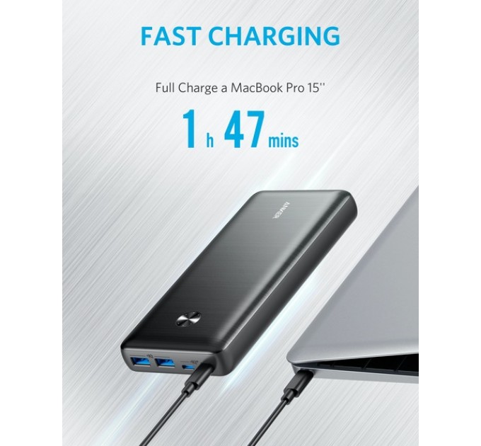 Anker Універсальна мобільна батарея Anker PowerCore III Elite 25600 mAh 87W Black (A1291H11)