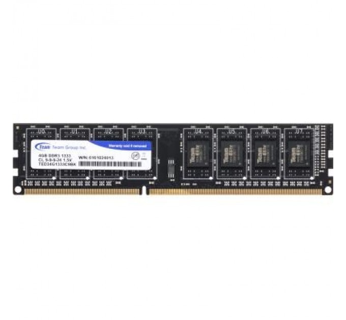 Модуль пам'яті для комп'ютера DDR3 4GB 1333 MHz Team (TED34G1333C901 / TED34GM1333C901)