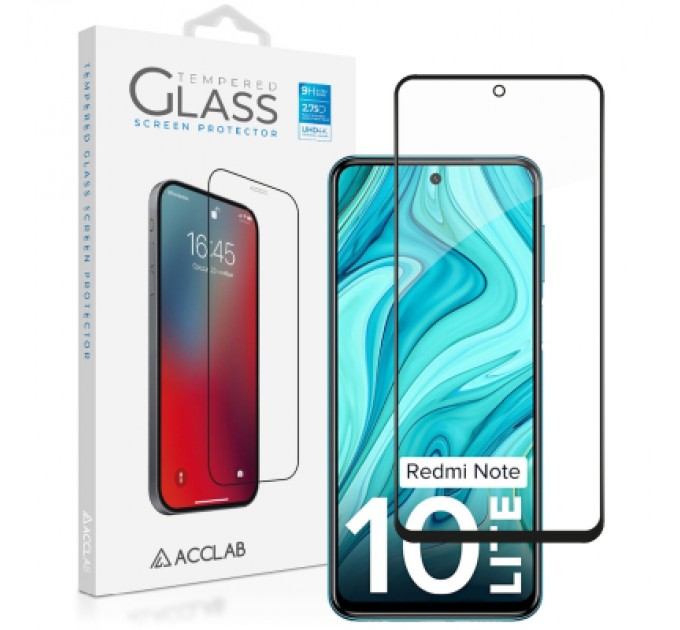 ACCLAB Скло захисне ACCLAB Full Glue Xiaomi Redmi Note 10 Lite Black (1283126517938)