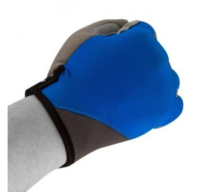 PowerPlay Велорукавиці PowerPlay 6566 Blue L (6566_L_Blue/Grey)