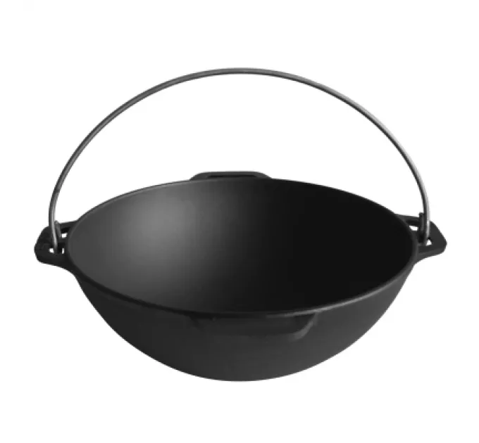 Brizoll Котел туристичний Brizoll чавунний азіатський з кришкою-сковородою 10 л (KA10-2)