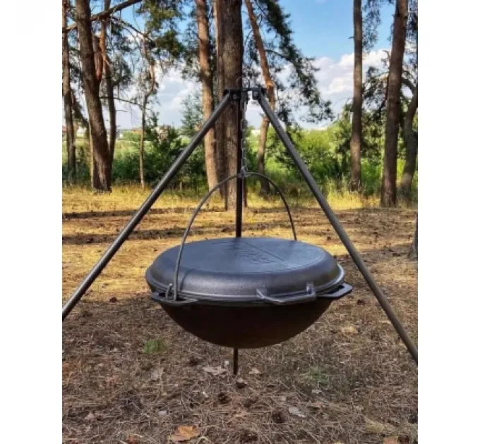 Brizoll Котел туристичний Brizoll чавунний азіатський з кришкою-сковородою 10 л (KA10-2)