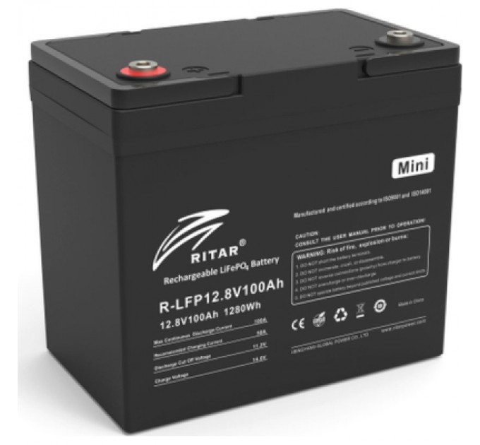 Ritar Батарея LiFePo4 Ritar R-LFP 12.8V 100Ah mini (R-LFP12.8V100AH-mini)
