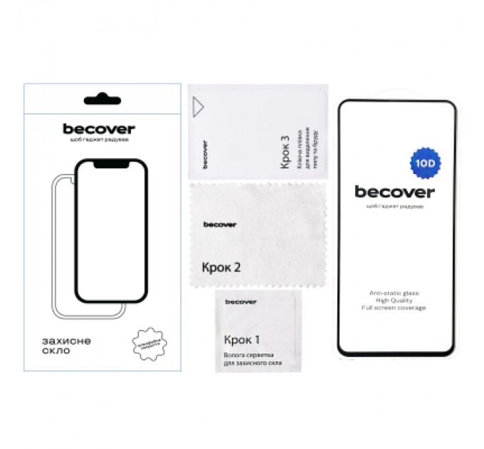 BeCover Скло захисне BeCover Oppo А60 4G / A3 / A3x 10D Black (712354)