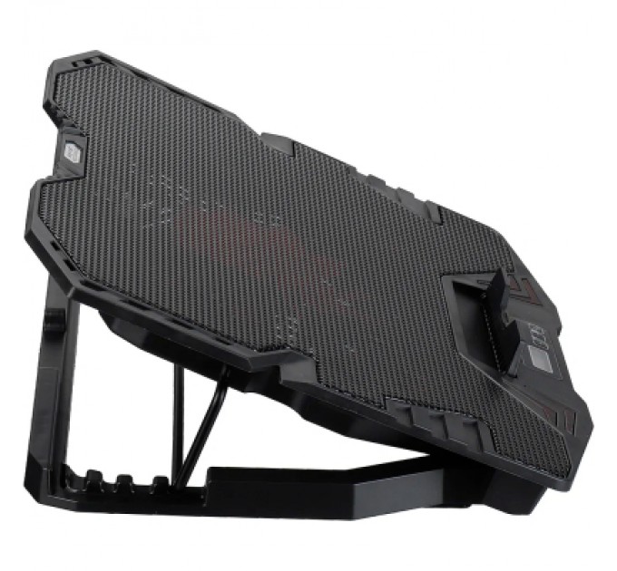 IceCoorel Підставка до ноутбука IceCoorel 10-15", 1*125mm 1400 RPM + 4*70mm 2500 RPM, 2*USB, 365x297x30mm, Blue (K5Bl)