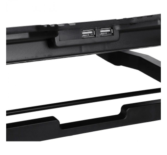 IceCoorel Підставка до ноутбука IceCoorel 10-15", 1*125mm 1400 RPM + 4*70mm 2500 RPM, 2*USB, 365x297x30mm, Blue (K5Bl)