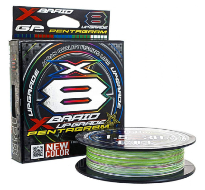 YGK Шнур YGK X-Braid Upgrade X8 Pentagram 150m 1.0/0.165mm 22lb/10.0kg (5545.04.25)