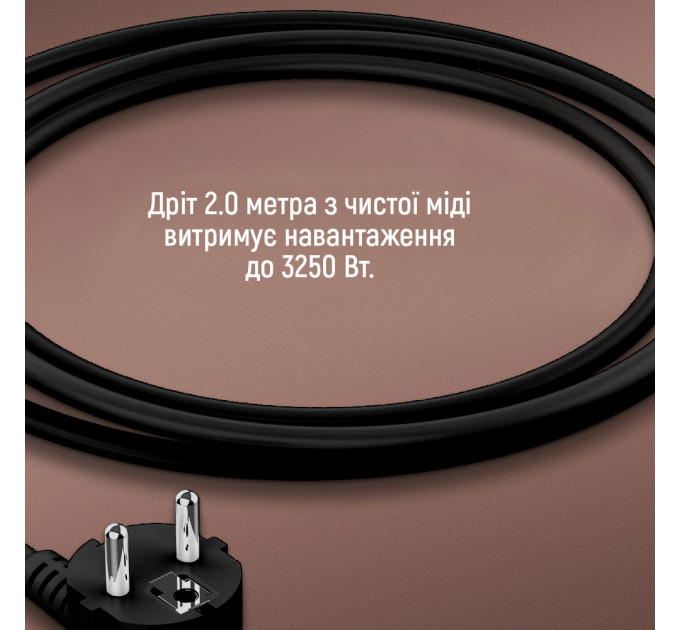 ColorWay Фільтр живлення ColorWay CW-CHE34PDB GaN3 Pro PD 65W (2USB-A + 2 TYPE-C) 3 розетки, 4 USB, 2 м, чорний