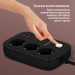 ColorWay Фільтр живлення ColorWay CW-CHE34PDB GaN3 Pro PD 65W (2USB-A + 2 TYPE-C) 3 розетки, 4 USB, 2 м, чорний