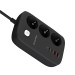 ColorWay Фільтр живлення ColorWay CW-CHE34PDB GaN3 Pro PD 65W (2USB-A + 2 TYPE-C) 3 розетки, 4 USB, 2 м, чорний