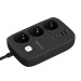 ColorWay Фільтр живлення ColorWay CW-CHE34PDB GaN3 Pro PD 65W (2USB-A + 2 TYPE-C) 3 розетки, 4 USB, 2 м, чорний