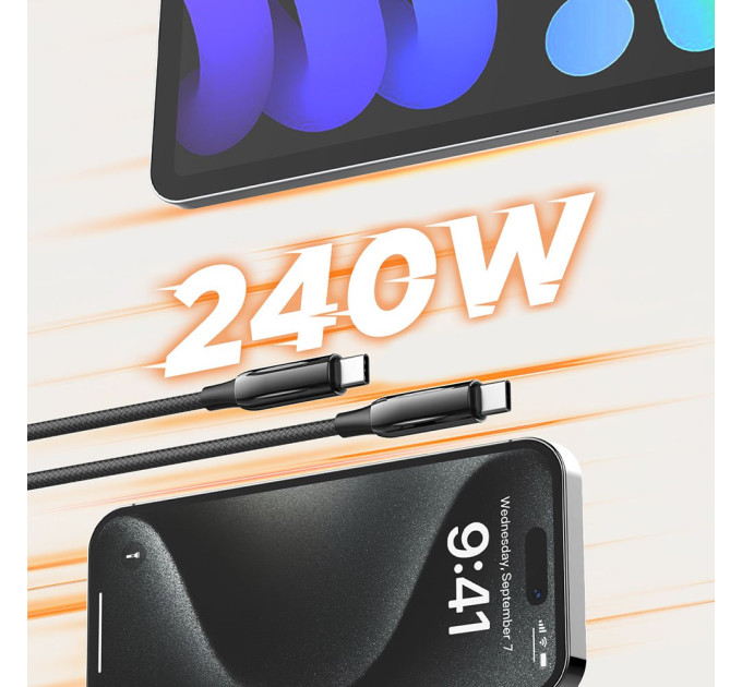 ColorWay Кабель ColorWay USB Type-C + USB Type-C (M/M), 5.0 А, 2 м, Black (CW-CBPDCC070-BK)