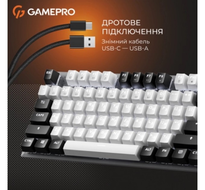 GamePro Клавіатура GamePro Genesis Joker MK124G Outemu Red Switch USB UA Gray (MK124G)