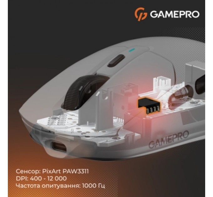 GamePro Мишка GamePro Genesis Airmaster Wireless/Bluetooth/USB White (GM167W)