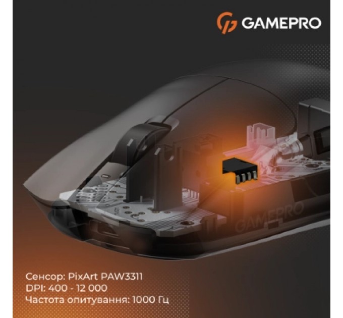 GamePro Мишка GamePro Genesis Wizard Wireless/Bluetooth/USB Black (GM160B)