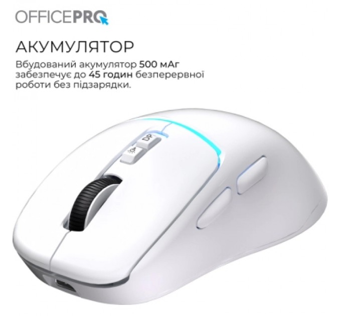 OfficePro Мишка OfficePro M468W Wireless/Bluetooth White (M468W)