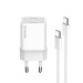 ColorWay Мережевий зарядний пристрій ColorWay GaN Mini 30W PD Port PPS USB-C White (CW-CHS054PDC-WT) + кабель USB Type-C