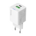 ColorWay Мережевий зарядний пристрій ColorWay GaN Mini 35W PD Port PPS USB (Type-C PD + USB QC4.0) White (CW-CHS055PD-WT)